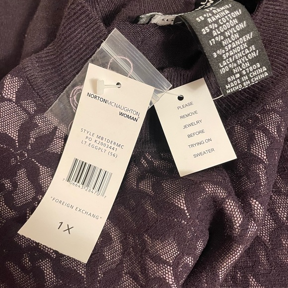 NWT Norton McNaughton Lace Top - Picture 9 of 9